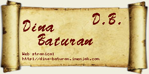 Dina Baturan vizit kartica
